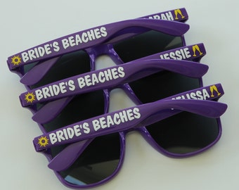 Personalized Sunglasses, Wedding Sunglasses, Bridal Party Sunglasses, Bachelorette Sunglasses, Bachelorette Party Favors
