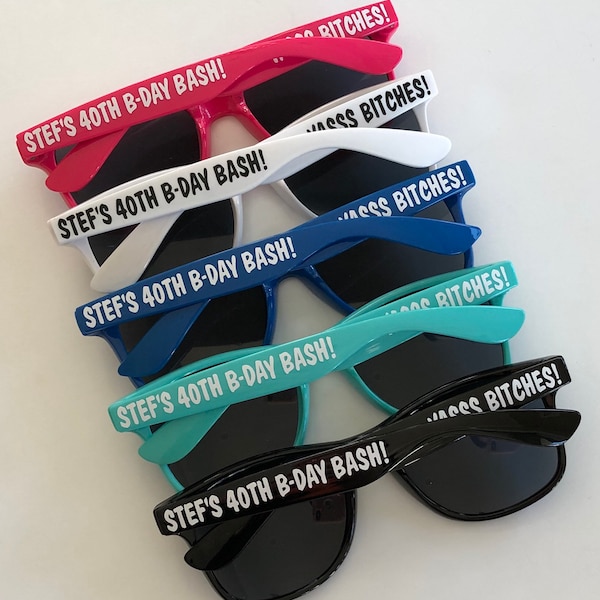 Personalized Sunglasses - Dirty Thirty - 30th Birthday - 40th Birthday -  Birthday Sunglasses, Custom Sunglasses, Birthday Favors