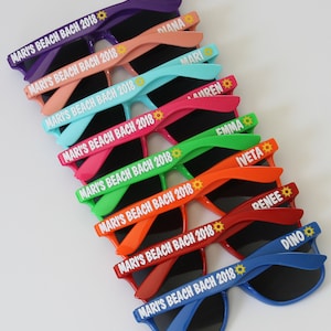 Personalized Sunglasses, Custom Wedding Favors, Bachelorette Gifts, Bachelorette Party Favors, Girls Weekend, Birthday Sunglasses