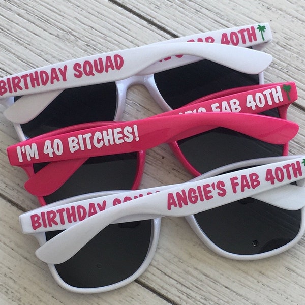Personalized Sunglasses - Dirty Thirty - 30th Birthday - 40th Birthday -  Birthday Sunglasses, Custom Sunglasses, Birthday Favors