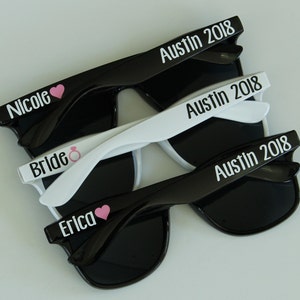 Personalized Sunglasses, Bridal Party Sunglasses, Bachelorette Sunglasses, Party Favors, Birthday Sunglasses, Wedding Sunglasses