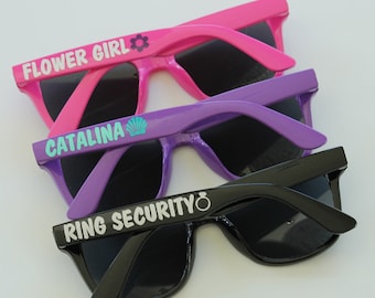 Kids Personalized Sunglasses, Ring Bearer Sunglasses, Custom Sunglasses, Kids Size Sunglasses, Flower Girl Sunglasses, Wedding Party Gifts