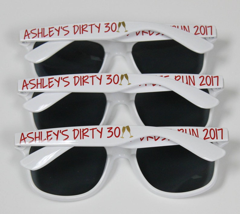 40th Birthday 30th Birthday Birthday Sunglasses All Must Match Personalized Sunglasses Dirty Thirty Discounted Sunglasses