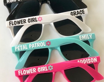 Kids Personalized Sunglasses, Ring Bearer Sunglasses, Toddler Sunglasses, Small Child Sunglasses, Flower Girl Sunglasses