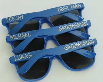 Personalized Sunglasses, Custom Wedding Favor, Bachelor Gifts, Bachelorette Party Favors, Destination Wedding, Groomsmen Sunglasses