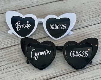 Personalized Sunglasses, Heart Shaped Sunglasses, Wedding Favors, Bridesmaid Sunglasses, Bachelorette Shades, Custom Sunglasses,Party Favors