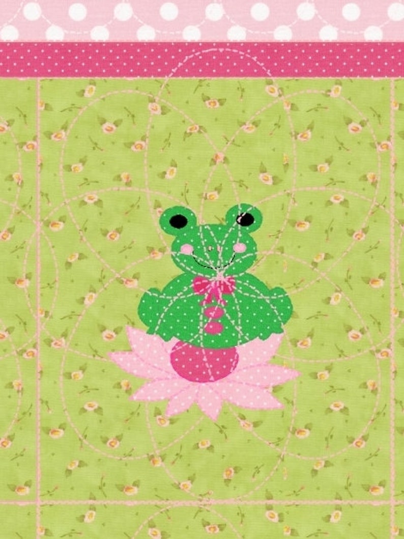 Baby Turtles /& Friends Crib Quilt Pattern Baby Girl/'s Quilt