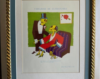 Digital Print Back Cover of Fantoche (Puppet) Magazine 1929-1930 Art by great Mexican Artist Ernesto Garcia Cabral (El Chango)