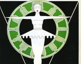 The Chicagoan magazine - Digital print of cover art - March 16, 1929 - Art Deco - Ballerina