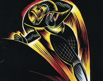 The Chicagoan magazine - Digital print of cover art - October 26, 1929 - Football and Soldier Field - Art Deco - Cover art by Nat Karson
