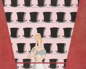 Digital print of The Chicagoan magazine cover Art Deco 10/25/1930 Top Hats & Maid