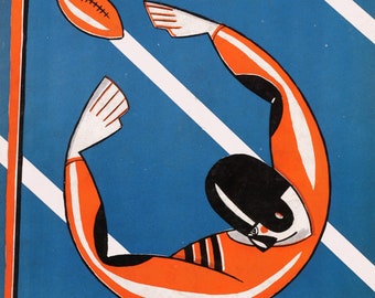 The Chicagoan magazine - Digital print of cover art by Arthur H Ruddy - October 15, 1926 - Art Deco - Football - Da Bears