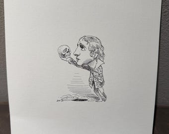 David Levine Caricature of the great English Romantic poet John Keats from the New York Review of Books (NYRB) 1960s/70s