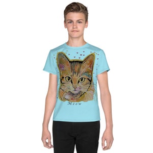 Youth rainbow cat t-shirt