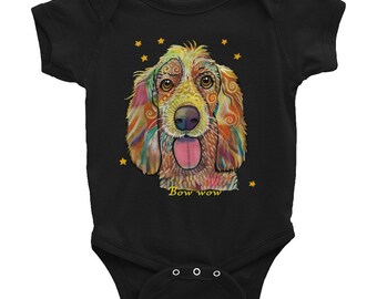 Baby Onesie baby lange mouw hond Romper, baby's hond Onesie, Demetri hond Onesie, 6m, 12m, 18m baby onesie, baby's Hound Dog Onesie