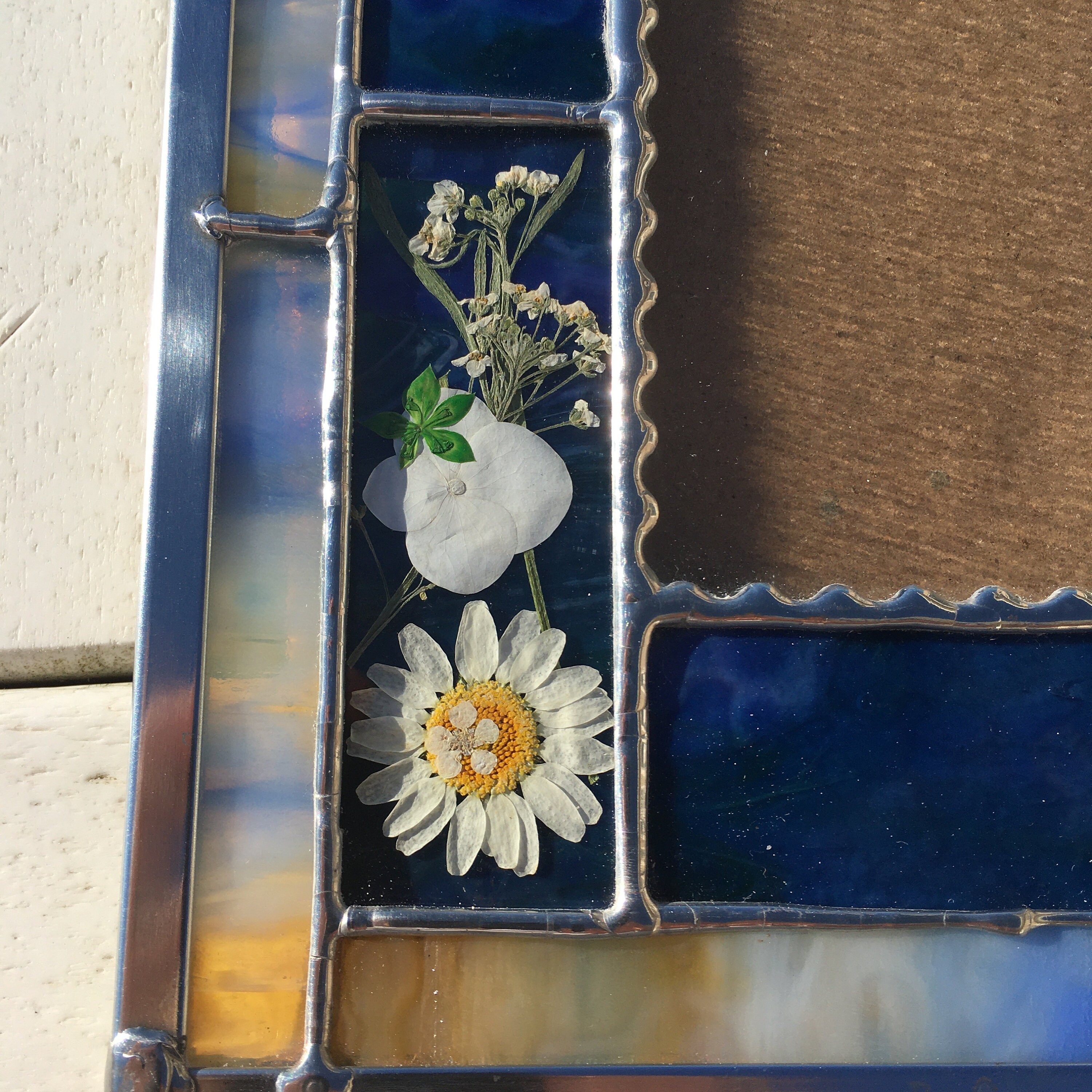 Stained Glass Picture Frame for 5x7 Photo / Hanging Frame With Etsy