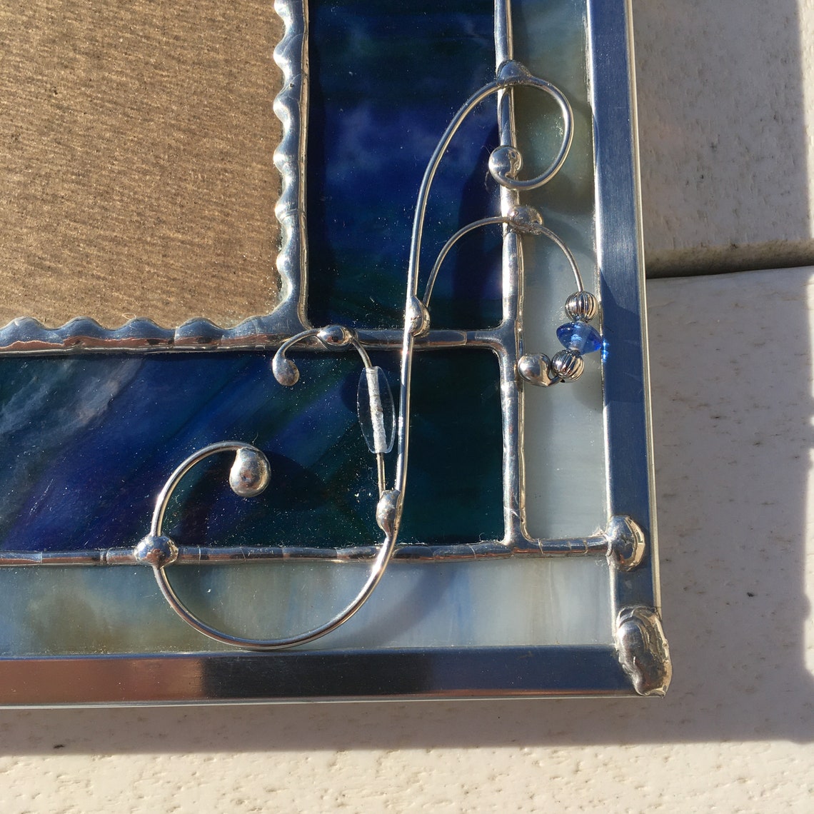 Stained Glass Picture Frame for 5x7 Photo / Hanging Frame With Etsy