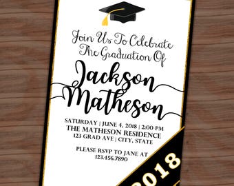 4x6 graduation party invitation etsy
