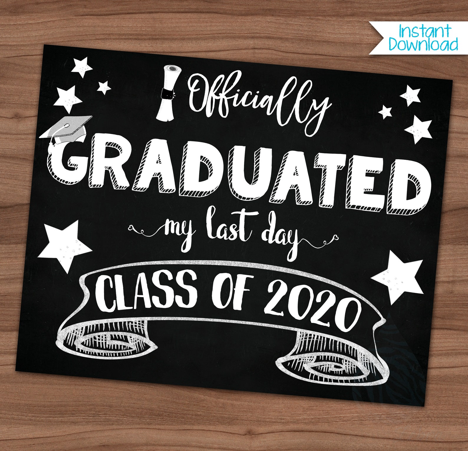 High School Graduation Sign I Officially Graduated Last Etsy