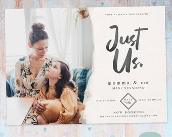 Mother's Day, template, Just Us, Mom and Me, Mini Session, Mother's Day Minis, Mother's Day Marketing - Photoshop Template, IM034