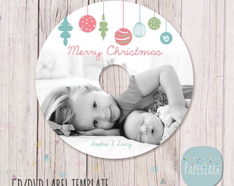 christmas cd template christmas dvd template cd labels etsy