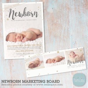 Newborn Bundle Photography Marketing - Marketing Board & Facebook Timeline Bundle  - IN010- INSTANT DOWNLOAD