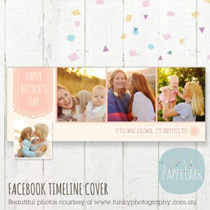 Facebook timeline cover photoshop template - Mothers Day - HM002 - INSTANT DOWNLOAD