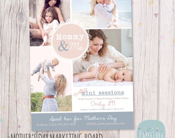 Mother's Day Template Mini Session - Photoshop Template IM012 - INSTANT DOWNLOAD