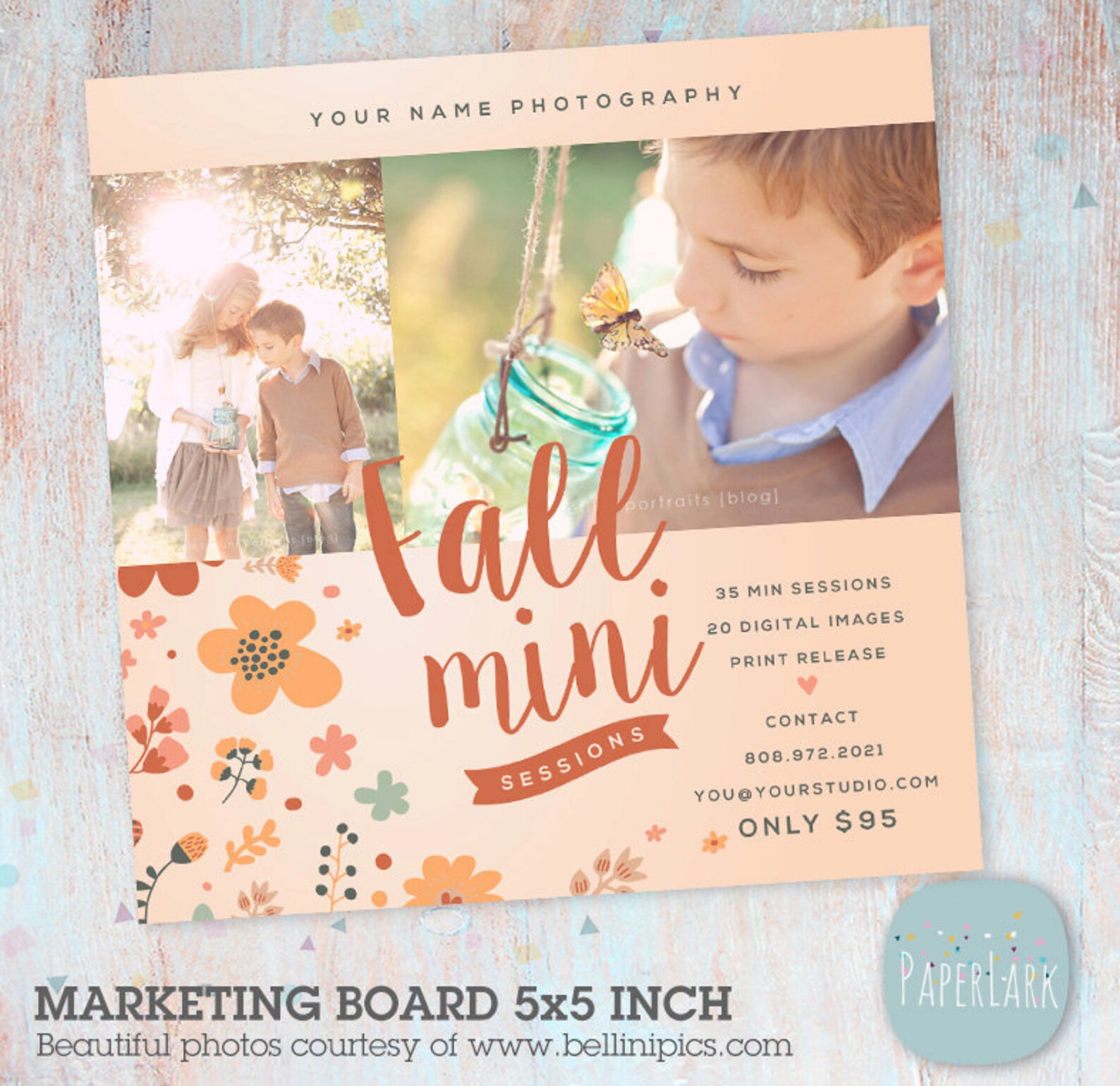 Fall Mini Session Template Photography Marketing Board | Etsy