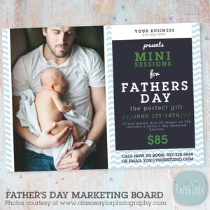 Father&#39;s Day Mini Session template - Photoshop - IF015- INSTANT DOWNLOAD
