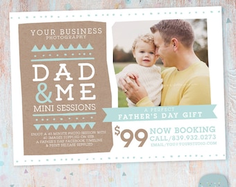 Father's Day Mini Session template - Photoshop - IF017- INSTANT DOWNLOAD