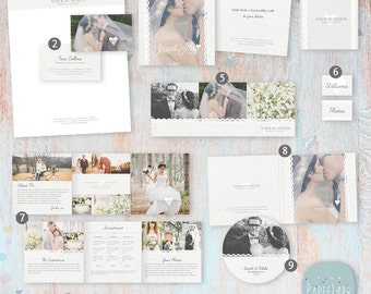 Wedding Photography Marketing Set - Photoshop templates- LG026 - INSTANT DOWNLOAD