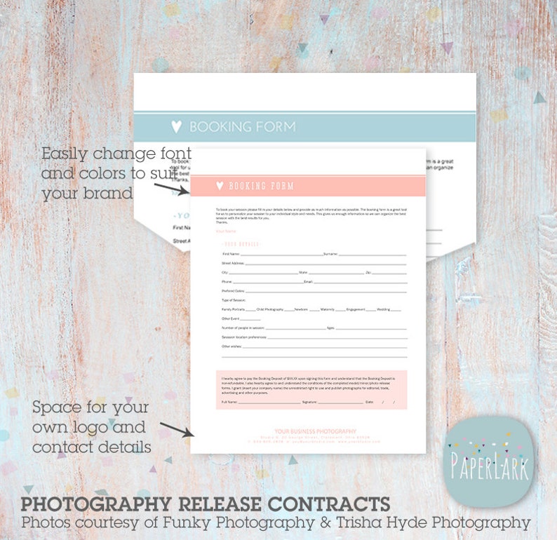 Photography Business Forms and Contracts NG007 INSTANT DOWNLOAD image 2