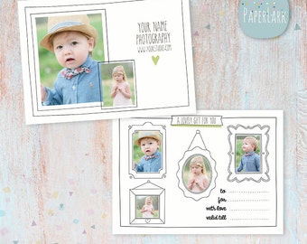 Photography Gift Certificate - Photoshop template - VG001 - INSTANT DOWNLOAD