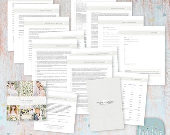 Fotografie Verträge Formulare Vorlagen - Photoshop Vorlagen - NG012 - INSTANT DOWNLOAD