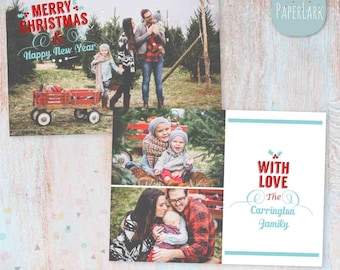 Christmas Card, Christmas Card Template, Merry Christmas, Family, Christmas Cards, Happy Christmas, Photoshop template, AC020