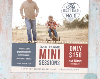 Father's Day Mini Session template - Photoshop - IF004- INSTANT DOWNLOAD