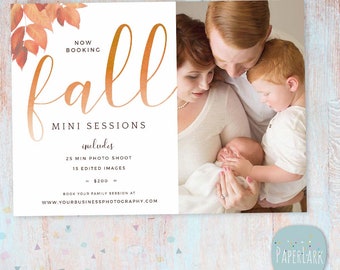 Fall Mini Sessions, Fall Marketing Board, Minis, Mini Sessions, Marketing Board, Fall Flyer, Photoshop template - IW033 - INSTANT DOWNLOAD