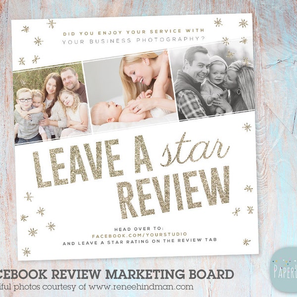 Studio Review Marketing Board - Photoshop Template - IG010 - INSTANT DOWNLOAD