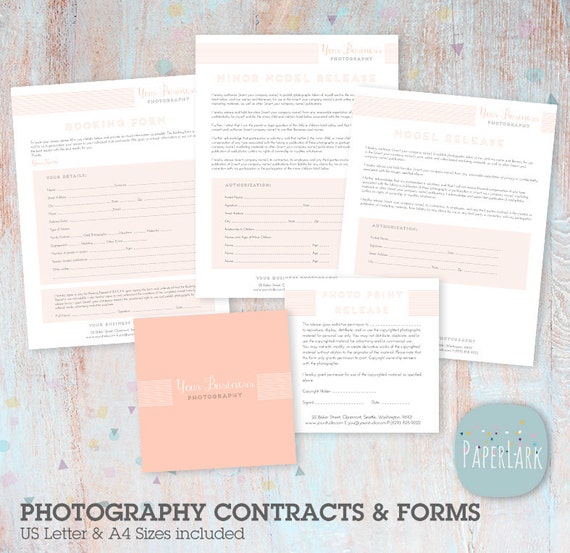Photography Form Templates A4 and US Letter Basic Business | Etsy