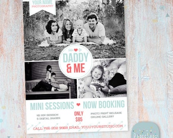 Father's Day Mini Session template - Photoshop - IF009- INSTANT DOWNLOAD