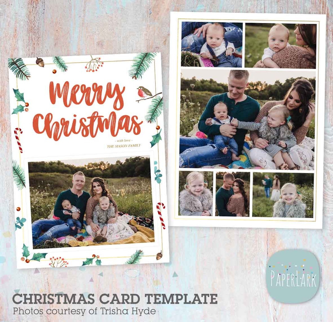 Christmas Card, Christmas Card Template, Merry Christmas, Happy