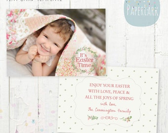 Easter photocard template - Easter AE001 - INSTANT DOWNLOAD