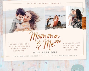 Mothers Day Mini, Mother's Day, Mini Session, Mother's Day Minis, Mother's Day Marketing - Photoshop Template IM033 - INSTANT DOWNLOAD