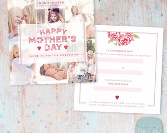 Mother's Day Gift Photography Gift Certificate - Photoshop template - VG012 - INSTANT DOWNLOAD