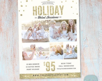 Christmas Marketing Board -  Mini Session Template Photoshop template - IC024 - INSTANT DOWNLOAD