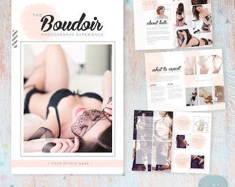Boudoir Photography Magazine - Modèle de 8 pages - Modèle Photoshop - PG017 - TÉLÉCHARGEMENT INSTANTANÉ