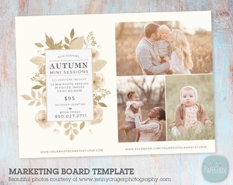 Herbst Mini Session Vorlage - Herbst Marketing Board - Herbst/Herbst Mini Sessions - Photoshop Vorlage - IW021 - INSTANT DOWNLOAD