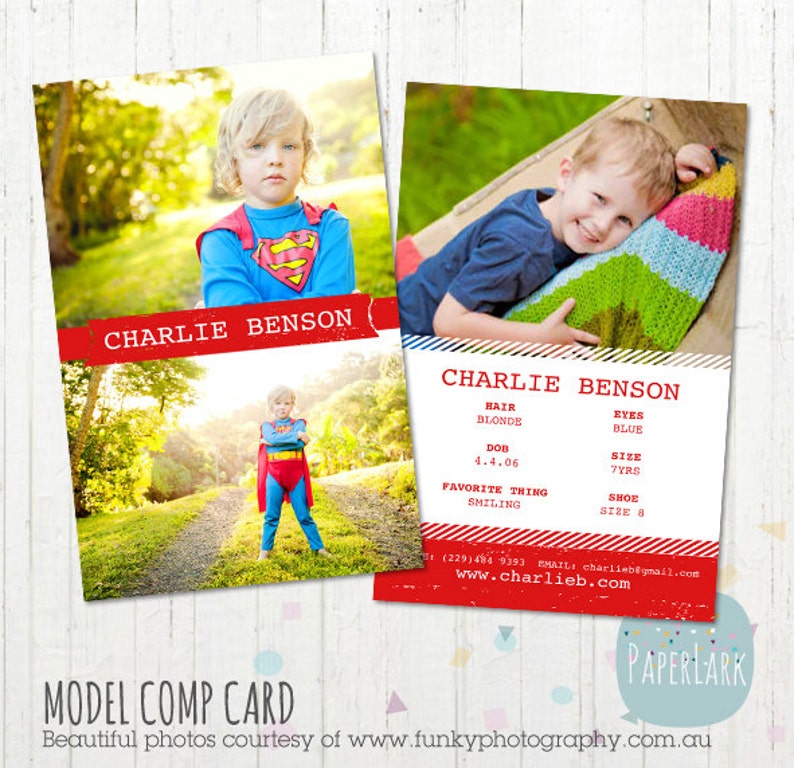 Free Model Comp Card Template Psd