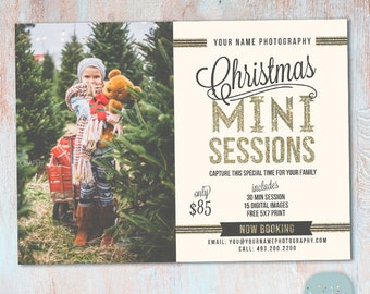 Christmas Mini Session Template - Christmas Photography Marketing - Photoshop template - IC023 - INSTANT DOWNLOAD